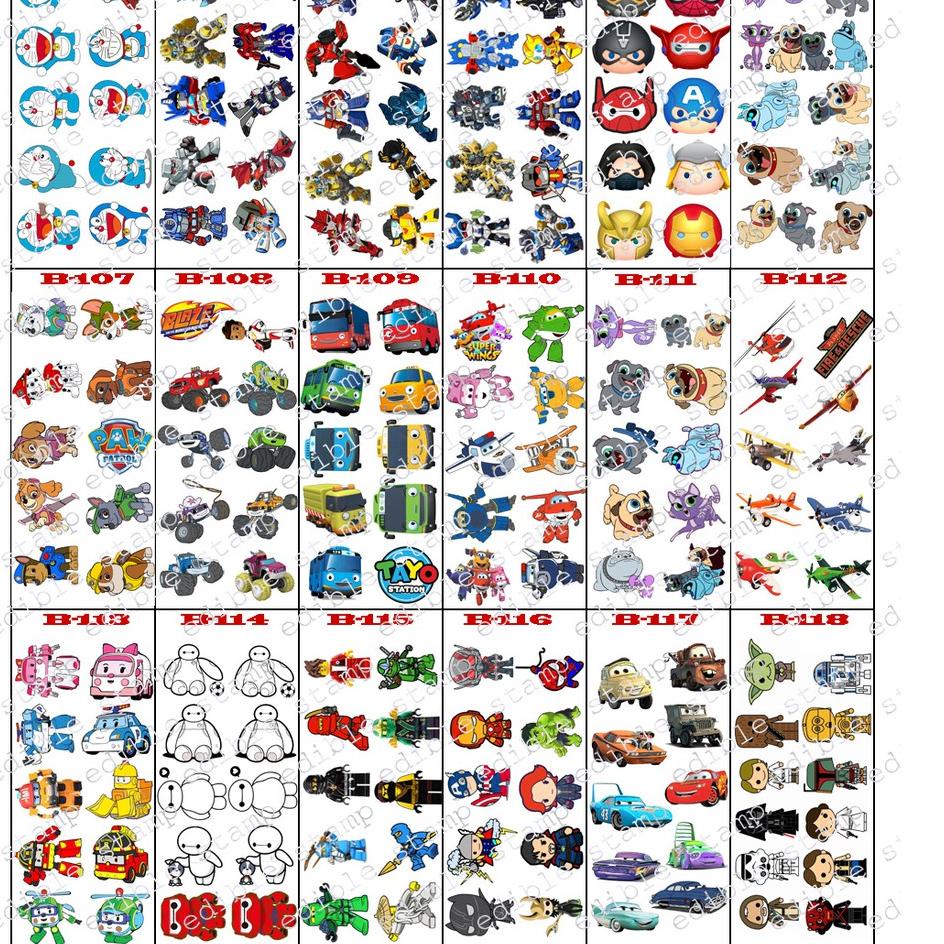 

Star 6.6 Edible Stamp Stiker Makanan Edible Stiker Edible Image Edible Print Sticker Makanan B101-B118