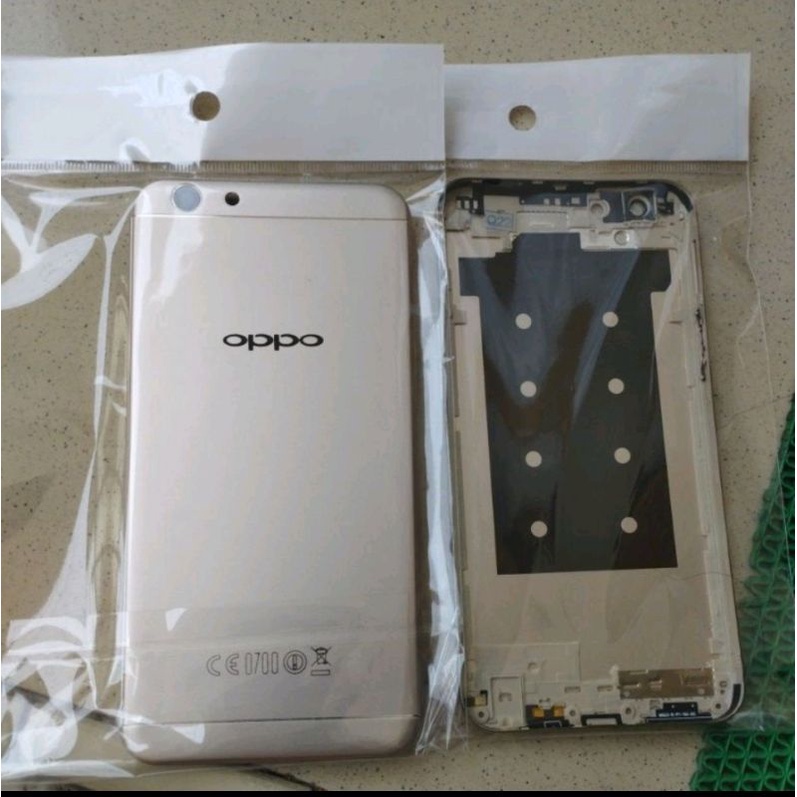 BACKDOOR TUTUP BATERAI OPPO F1S / A59 WARNA GOLD + TOMBOL