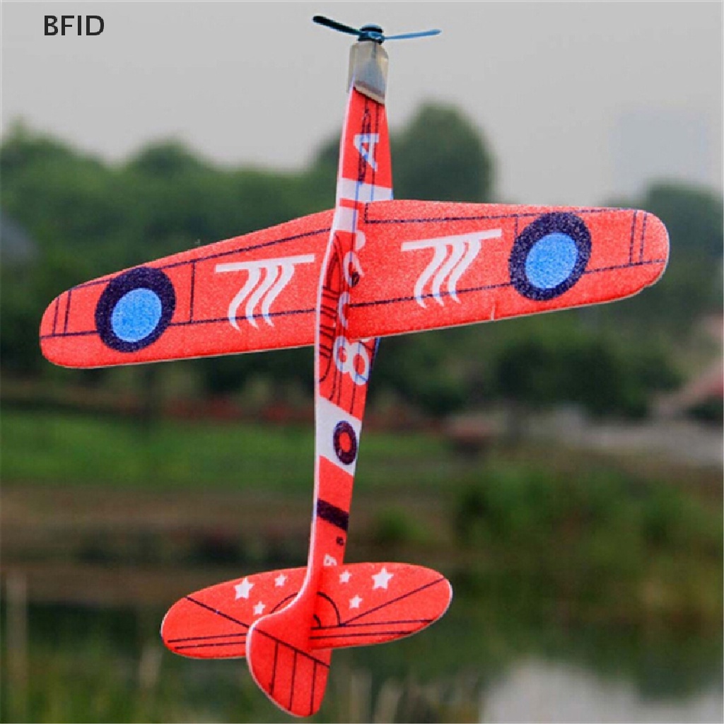 [BFID] 19cm Hand Throw Flying Glider Planes Foam Pesawat Pesta Tas Pengisi Mainan Anak [ID]