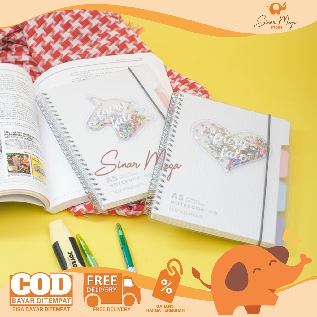 

Fairy Tale Quicksand Loose Leaf Buku NOTEBOOK Spiral A5 80 Lembar Grid / Catatan Kotak Lucu Unik