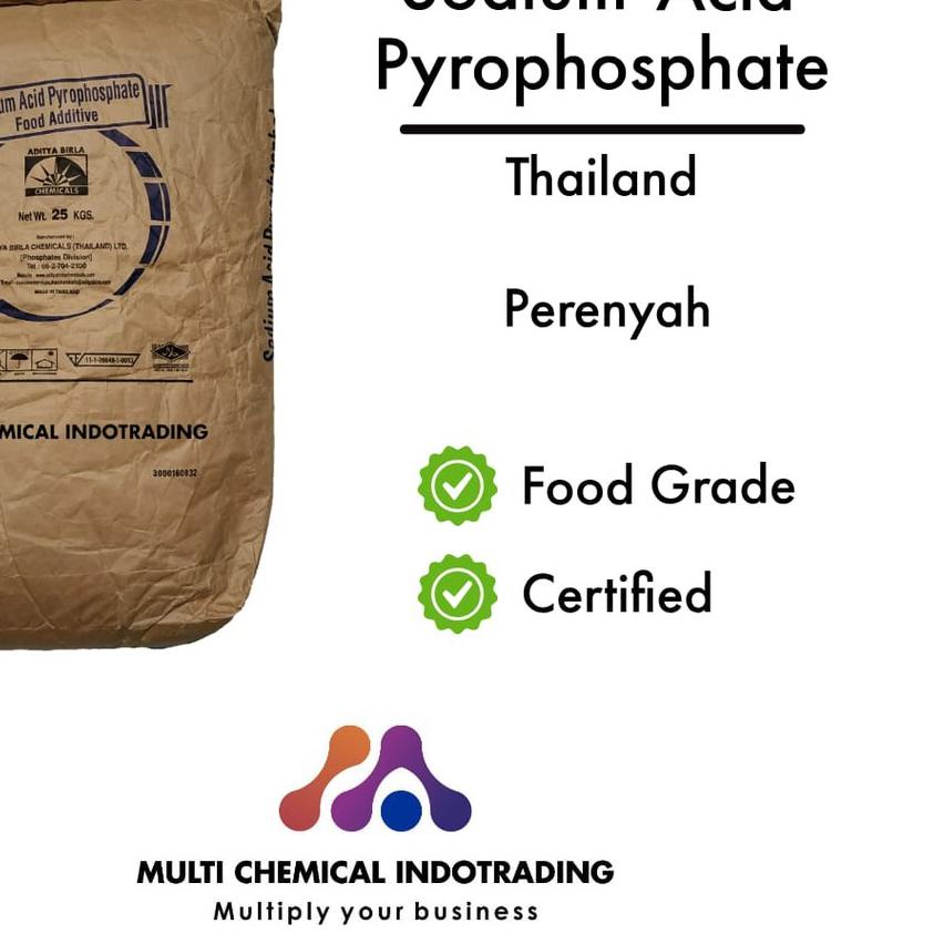 

Sale | [KF7] | SODIUM ACID PYROPHOSPHATE / SAPP ex. THAILAND. PERENYAH FOOD GRADE. 500gr