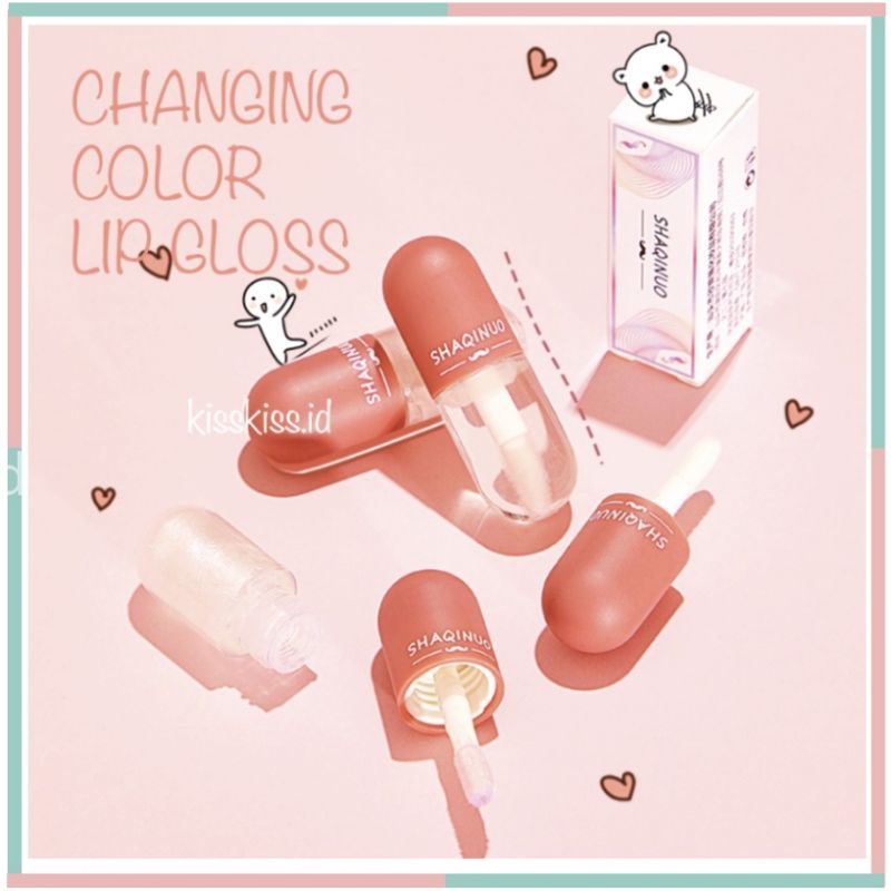 Lip Gloss Changing Colors Pelembab Bibir Lip Balm Berubah Warna Shaqinuo XX022