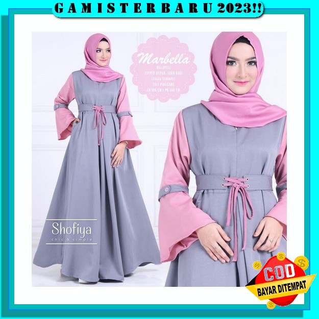 Baju Gamis Gamis Lebaran Wanita Perempuan Narenda Maxy Dress Mewah Gsmis Baju Muslimah Jumbo Premium