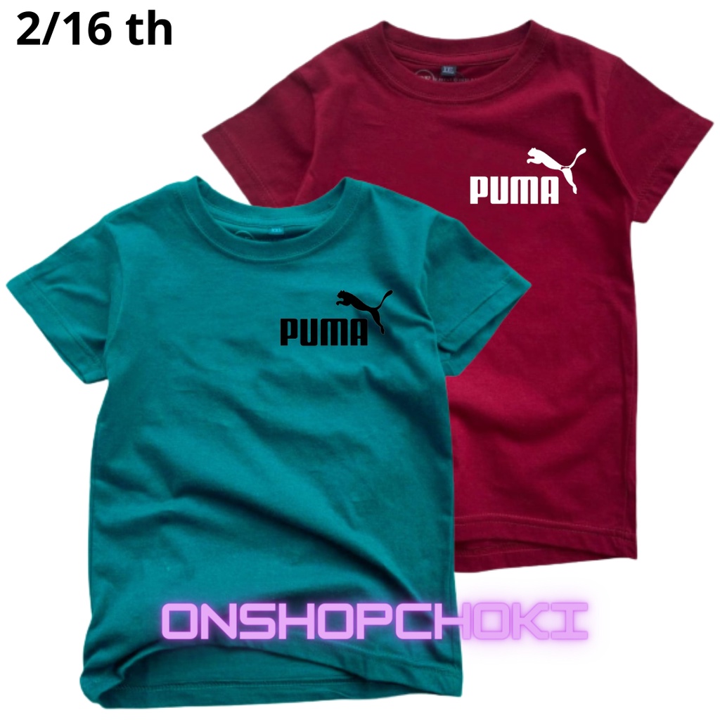 Kaos Anak PUM4 Usia 2-16th Unisex Cowok/Cewek Kaos Oblong Anak Pakaian Anak