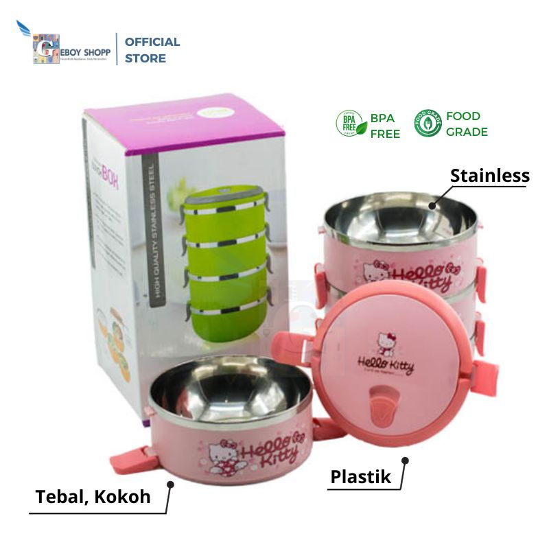 Kotak Makan / Kotak Sayur / Lunchbox DNG Karakter Susun 4