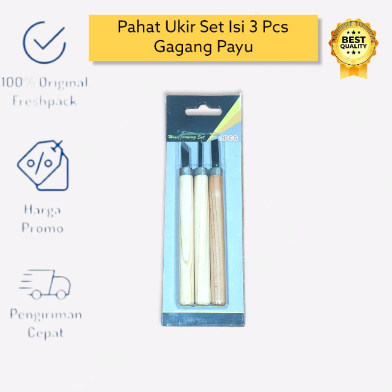 CRAFTING SET KNIFE / SET PISAU PAHAT UKIR KAYU ISI 3 PCS