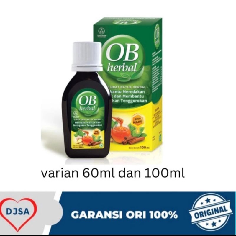 

OB HERBAL SIRUP OBAT BATUK HITAM PELEGA TENGGOROKAN DAN FLU 60 ML / 100 ML