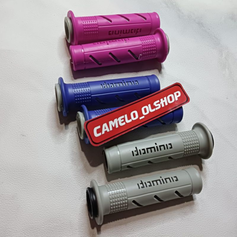 handgrip domino pink / grip domino biru grip domino abu / hangrip sarung motor grip sarung gas motor / Handgrip Supersoft Pink Putih Biru Abu Abu Universal Premium Handfat grip domino new