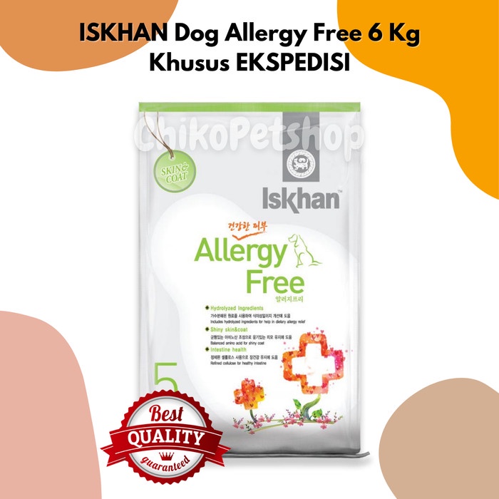 ⭐BISA COD⭐ [EKSPEDISI] ISKHAN DOG Allergy Free Makanan Anjing Import Korea 6 Kg