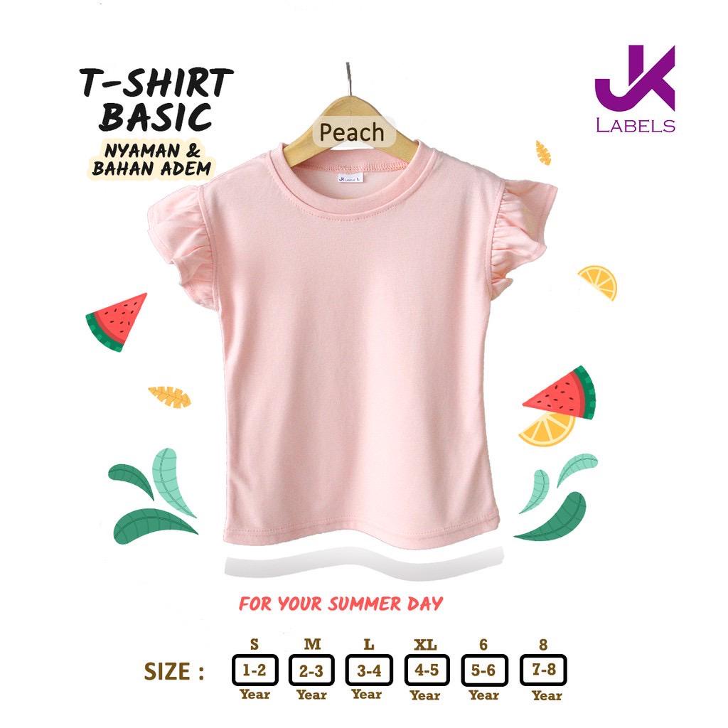 Jk Tshirt Basic Anak Perempuan / Atasan Anak 1-8 tahun - KAOS ANAK MURAH