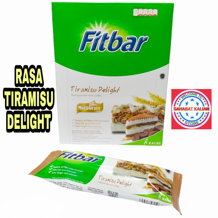 

[BISA COD] FITBAR TIRAMISU MULTIGRAIN 22gr 1 BOX ISI 12 PCS