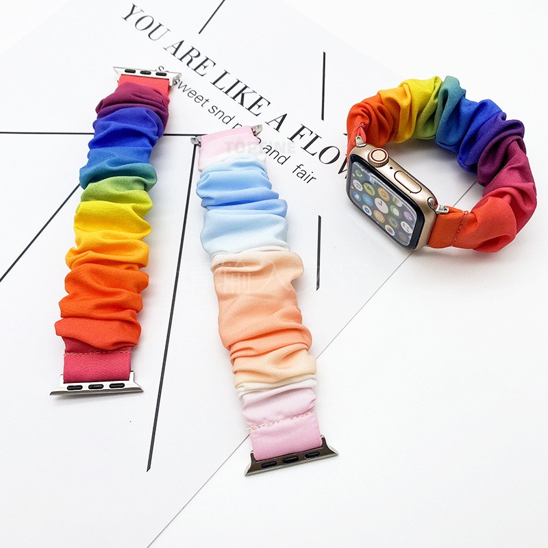 Tali✅SCRUNCHIE KOREA | TALI STRAP WATCH ELASTIC ADJUSTABLE - Ultra SERI 8 1 2 3 4 5 6 7 SE | SIZE 38mm 40mm 41mm 42mm 44mm 45mm | Tali strap sport band apple watch iwatch smartwatch