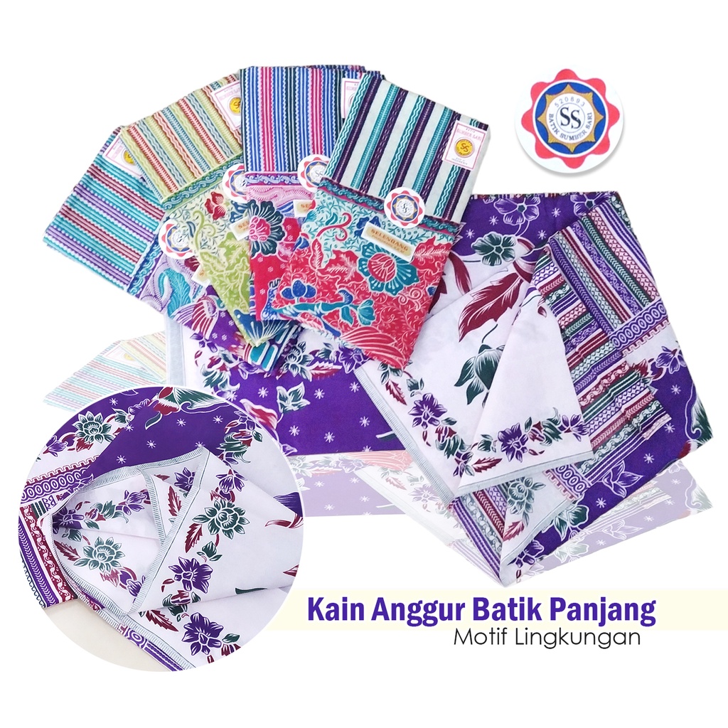 Kain Gendongan Bayi Samping Kain Jarik Batik Anggur Motif Lingkungan Sumber Sari SS 225x90cm