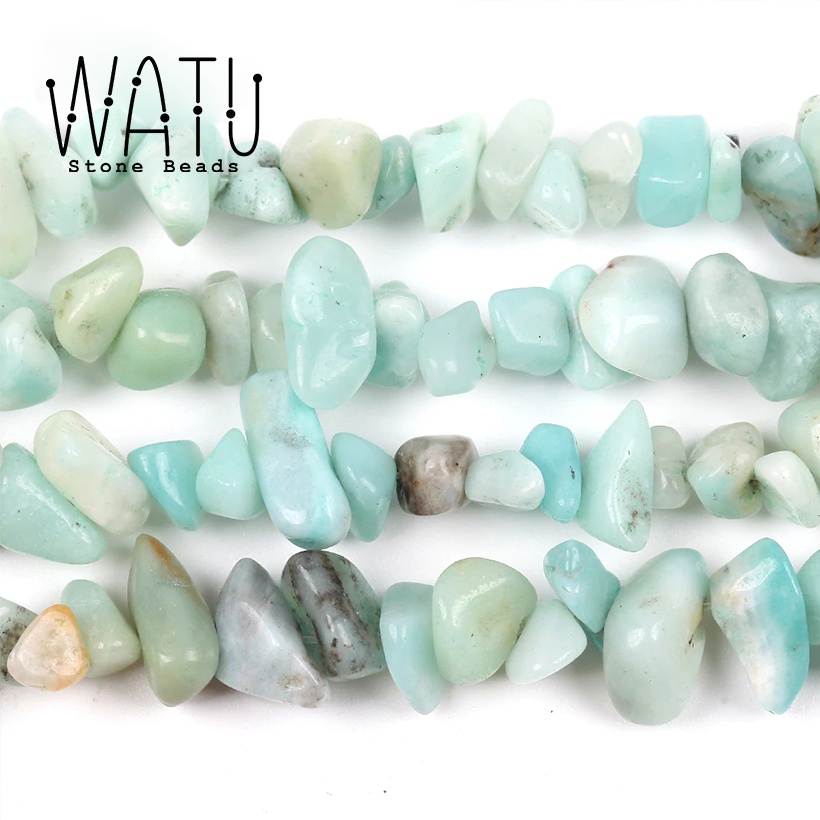 Batu Amazonite Kerikil Double String Panjang 80cm
