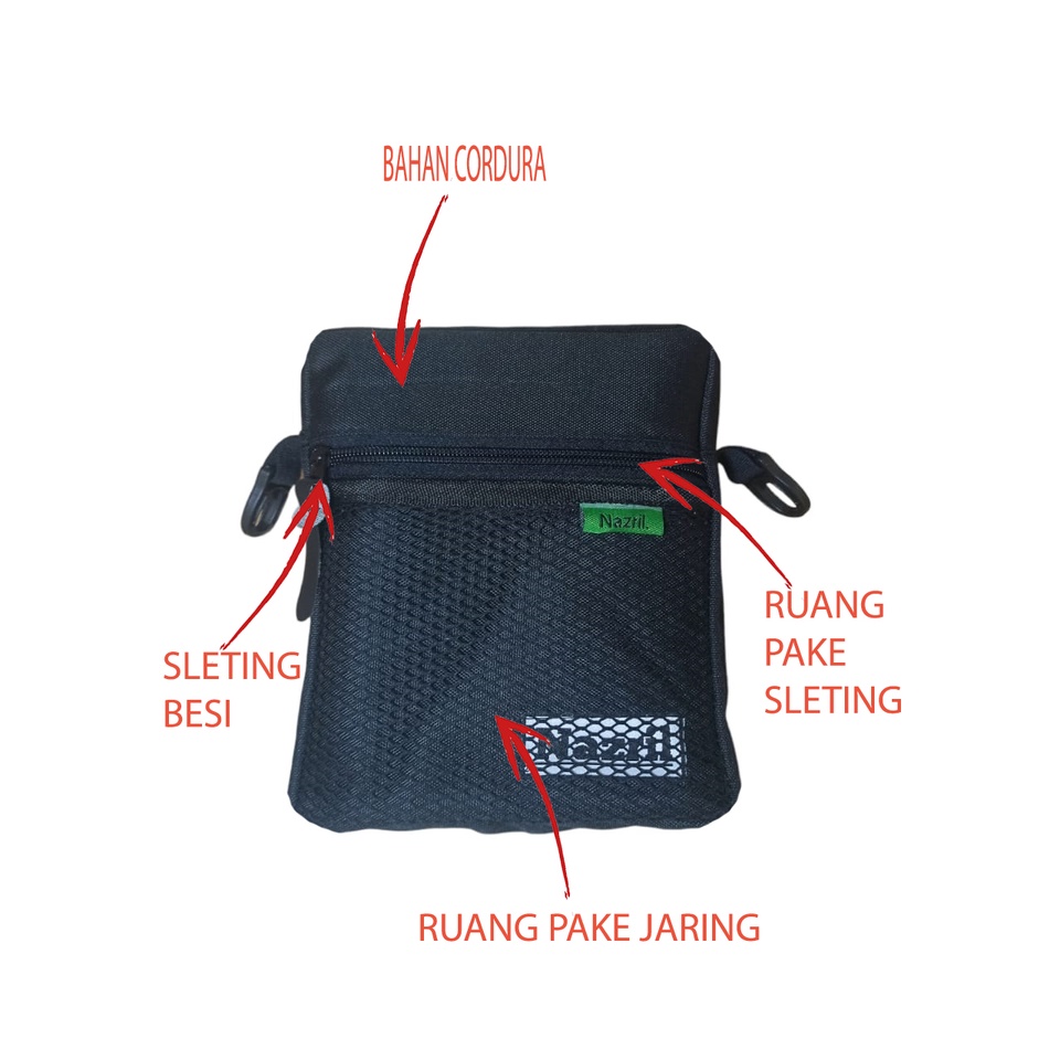 NAZRIL Tas Selempang Sling Bag Pouch Bag Unisex Pria Dan Wanita BRUNO