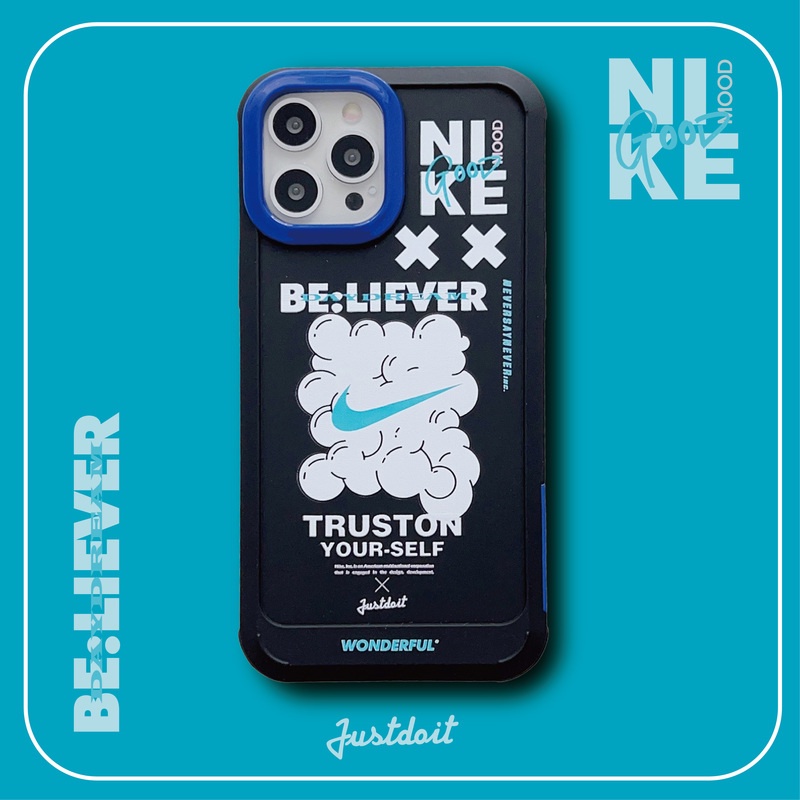 Sports Street Fashion Just Do T Casing Ponsel Akrilik Transparan Untuk IPhone 13 Pro Max12 11 Pro Silikon Shockproof Bumper Penutup Belakang Untuk IPhone Xs Max XR 7Plus