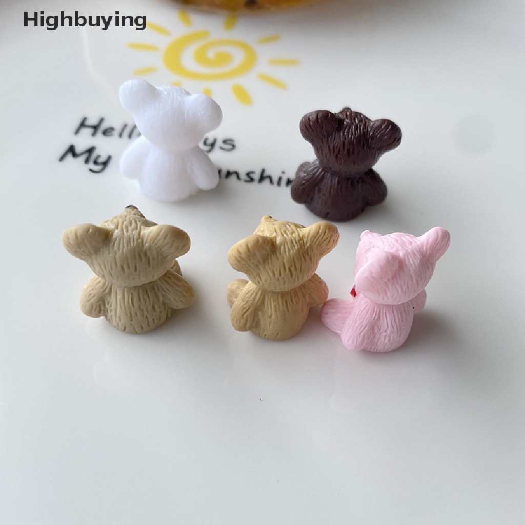 Hbid 10Pcs DIY Mini Little Sitg Bear Mainan Perhiasan Miniatur Aksesoris Rumah Boneka Glory