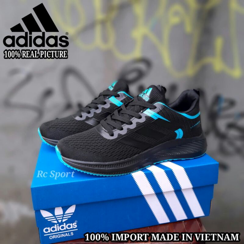 100% QUALITY IMPORT Sepatu Adidas Hitam . Sepatu Olahraga Running Adidas . Sepatu Sneaker adidas