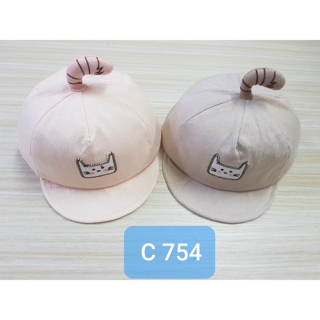 Topi Baby Pet Bordir Print