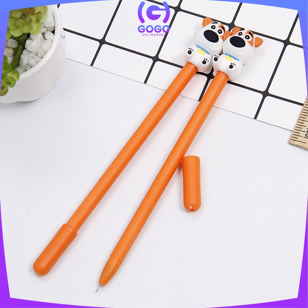 GOGO-A47 Pulpen Gel Karakter Puppy Lucu 0.5mm Motif Polos Korean Style / Alat Tulis Pena Cair Doggie Perlengkapan Sekolah Kantor Ballpoint Import