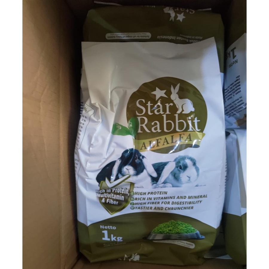 Star Rabbit Alfalfa Rabbit Food Makanan Kelinci Freshpack 1kg