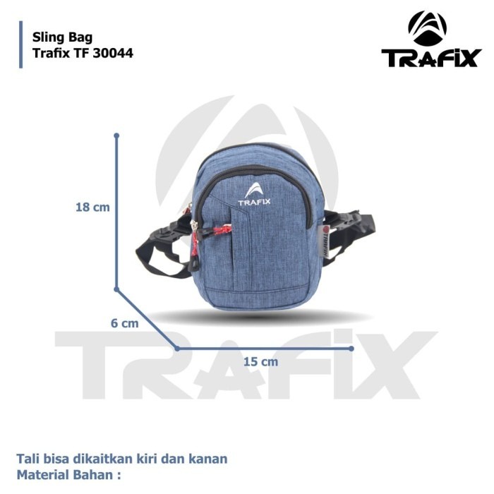 [KLIKTAS] Tas Selempang Pria Gaul 2 in 1 TRAFIX- TF 30044 - Sling Bag Modern