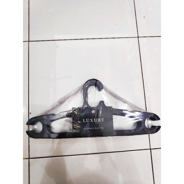 [ ⭐⭐⭐⭐⭐ ] Hanger laundry lebih tebal awet Luxury Black Plastik berkualitas