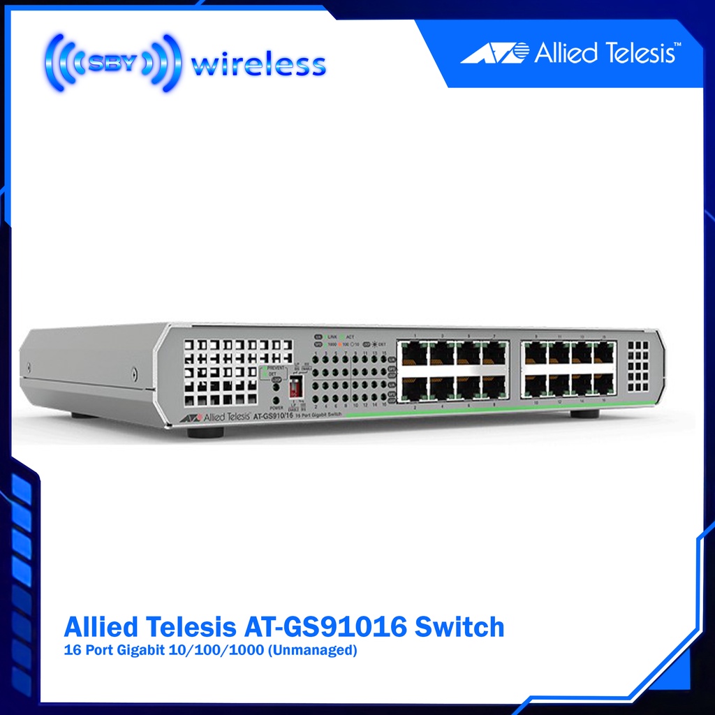 Allied Telesis AT-GS910/16 Switch 16 Port Gigabit 10/100/1000 (Unmanaged)