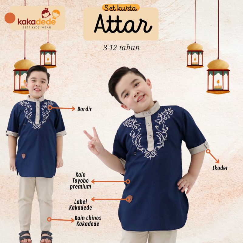 set kurta attar by kakadede / bajukokoanak /bajukoko kakadede /kurtakakadede / set kurta anak lakila