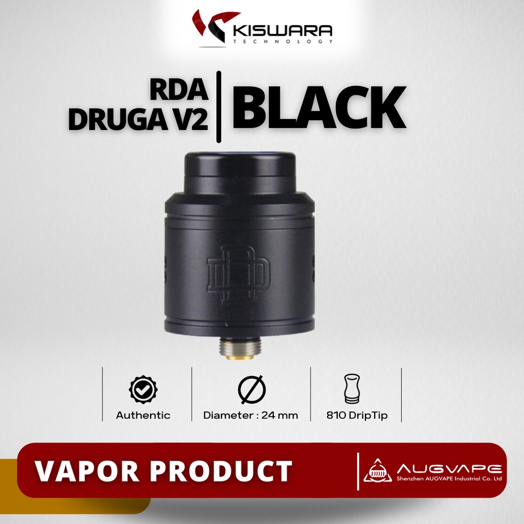 DRUGA V2 24 RDA Authentic MATTE BLACK