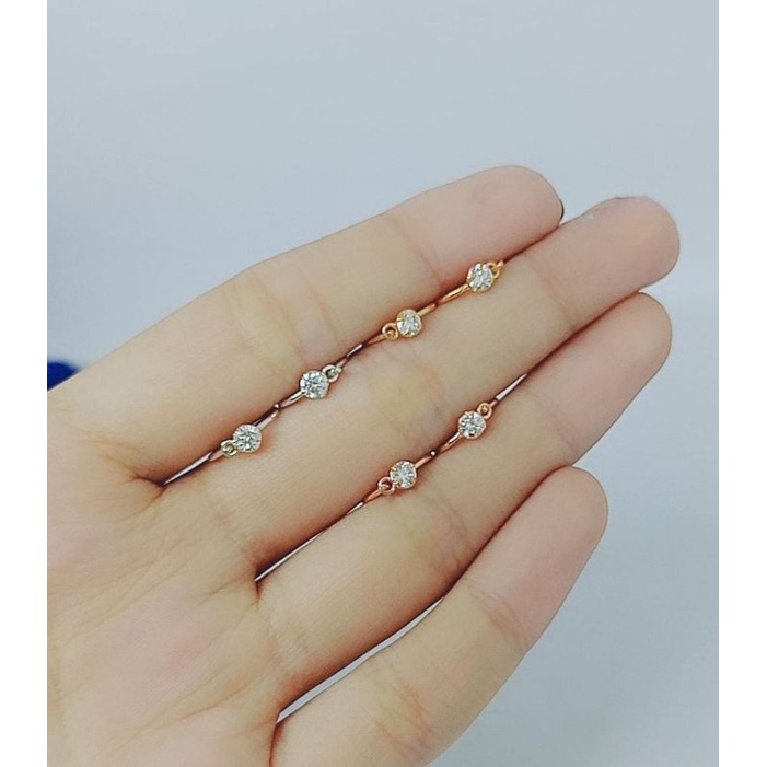 anting knip bayi mata S925 / anting perak asli silver 925 lapis emas/ anting fashion terbaru