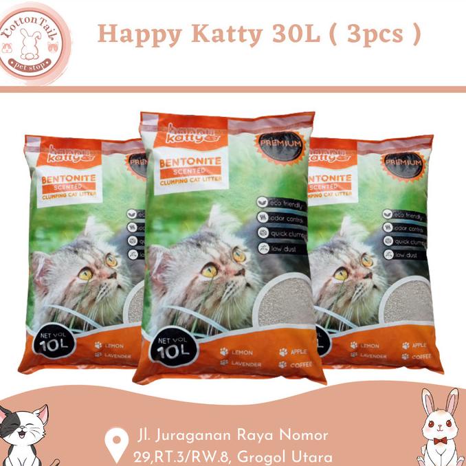 

Happy Katty 30L ( 3pcs ) / Pasir Kucing Happy Katty Premium 30L (3pcs)