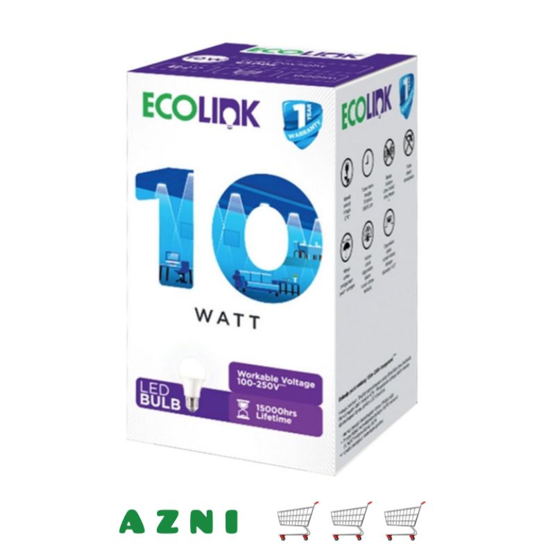 ECOLINK Led Bulb Lampu Bohlam 10 Watt