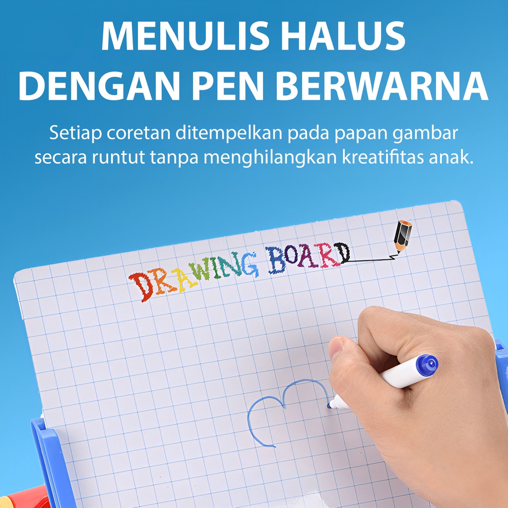 Drawing Board Magnetic Mainan Edukasi Anak | Mainan Menggambar Anak | Hadiah Ulang Tahun Anak Cowok