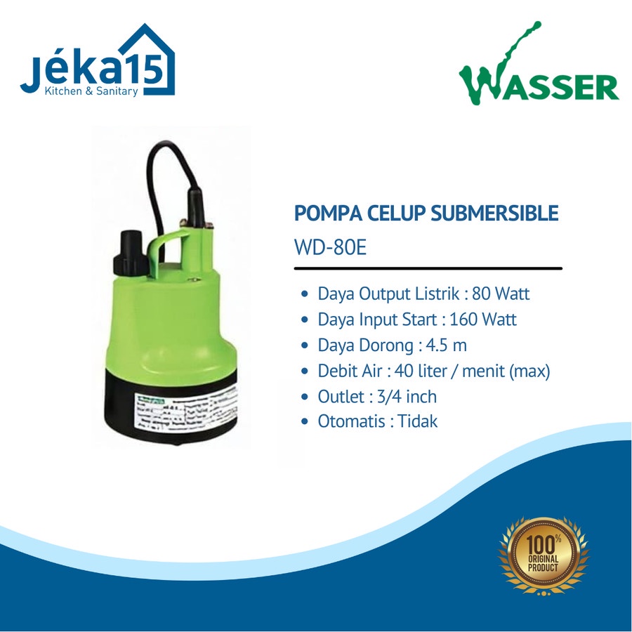 SUBMERSIBLE PUMP WASSER WD-80 E