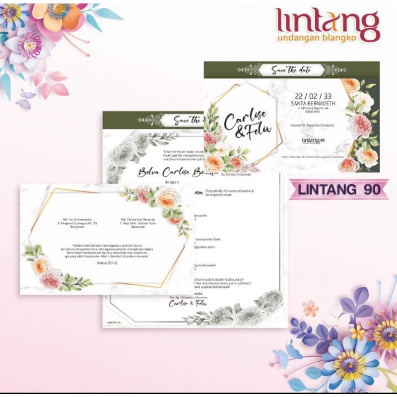Undangan pernikahan lintang 90