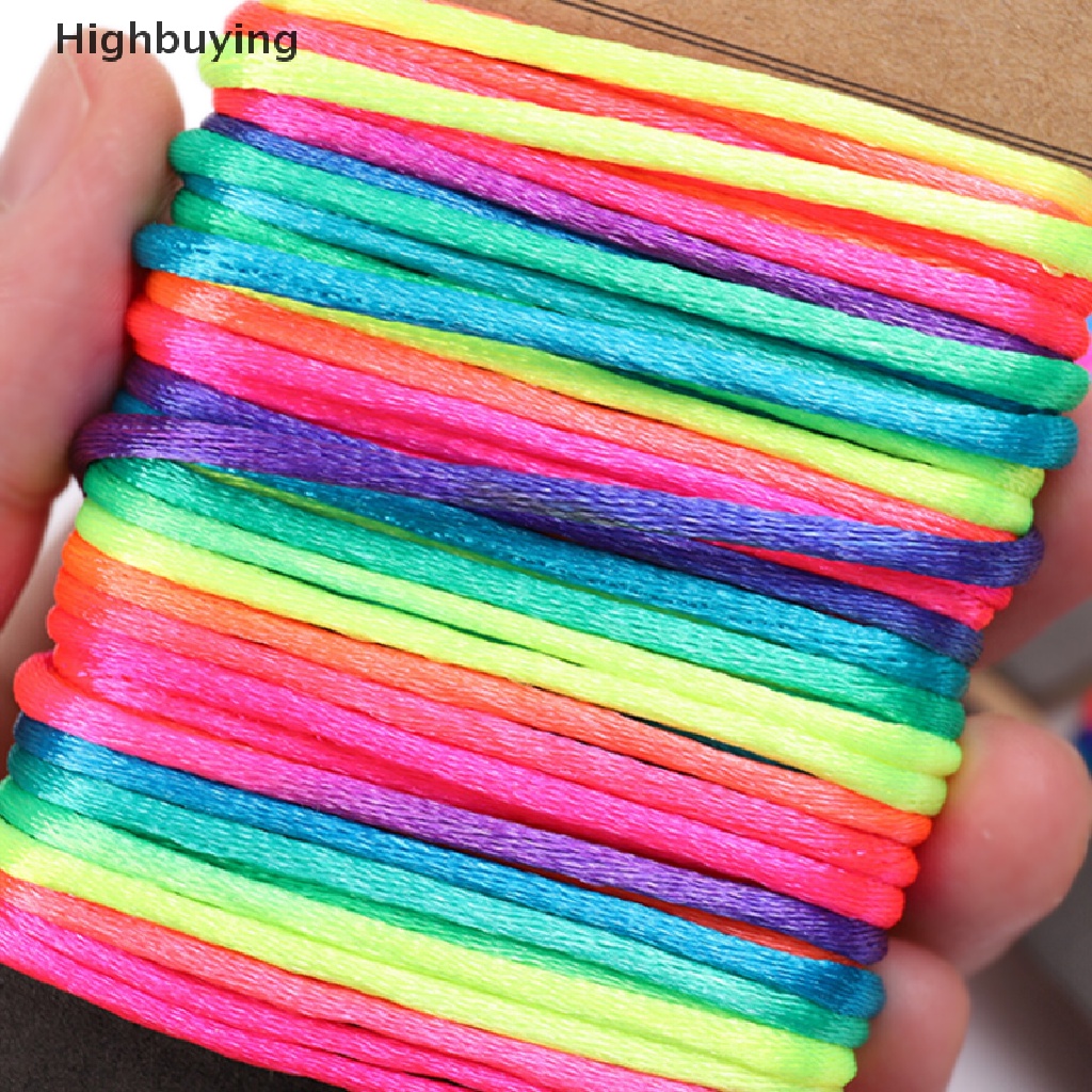 Hbid 10M 2.5mm Multicolor Thread Cord Braided Bracelet String Knitg Benang Tali Glory