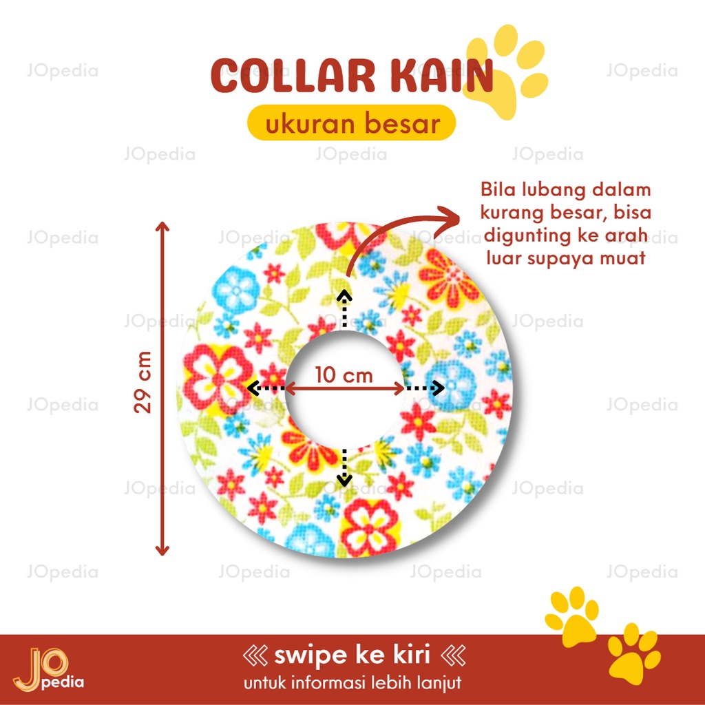 COLLAR KAIN Pelindung Leher Kucing Anjing Pengaman Pet Neck Protection