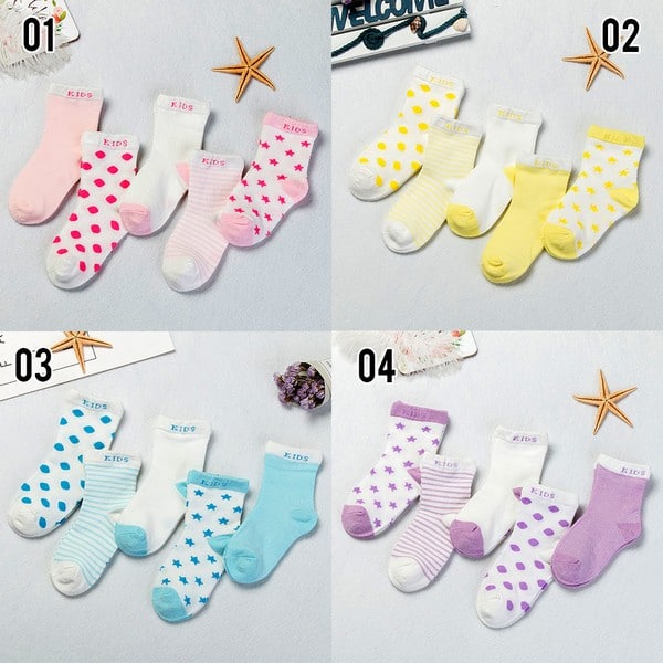 LID147 - 5in1 Kaos Kaki Bayi Baby Socks isi 5 pasang kaos kaki anak balita- Your Affordable Quality!