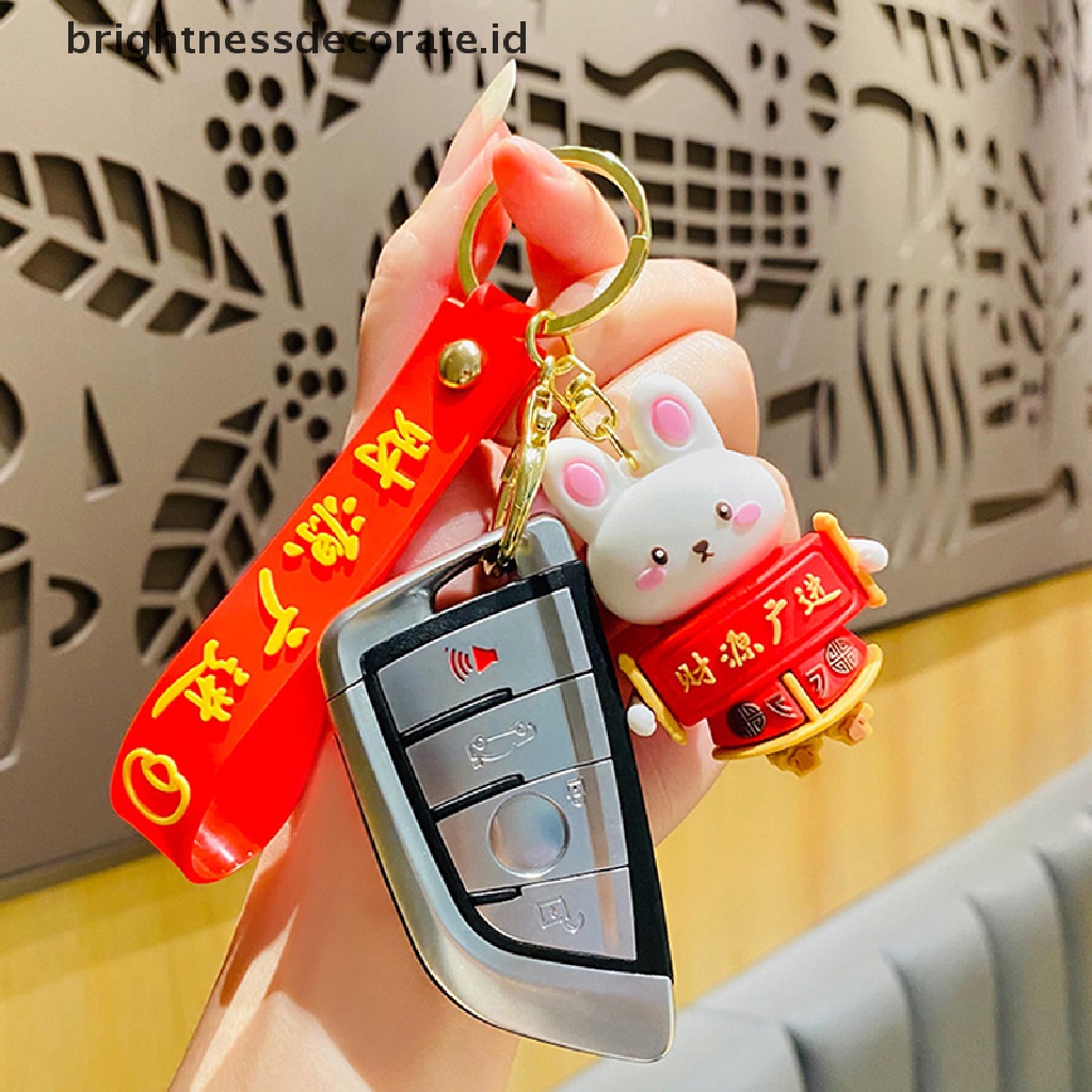 [Birth] Kartun Boneka Kelinci Karet Lembut Siswa Sekolah Gantungan Kunci Untuk Wanita Ransel Liontin Gantungan Kunci Mobil Festival Perhiasan Hadiah [ID]