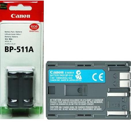 BATTERY BATERAI CANON BP-511A UNTUK KAMERA EOS 5D, 20D, 30D, 40D, 50D