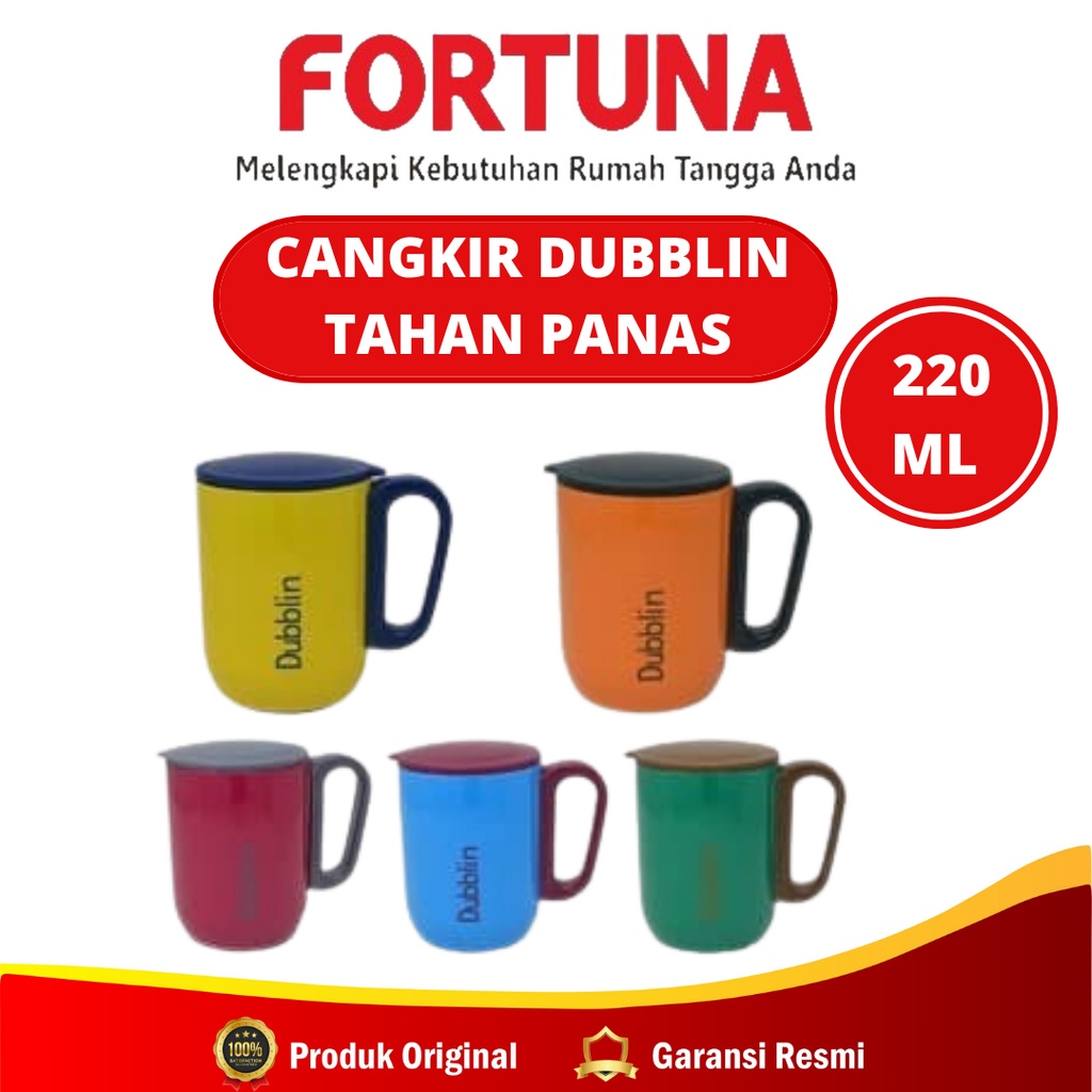 Mug Gelas Cangkir Tahan Panas Dublin 220 ML Stainless Stell