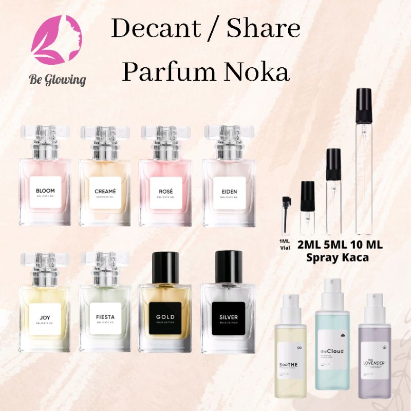 [ Share in Jar / Decant ] Noka Perfume - Bloom Creame Rose Eiden Fiesta Joy Gold Silver TheCloud Soo