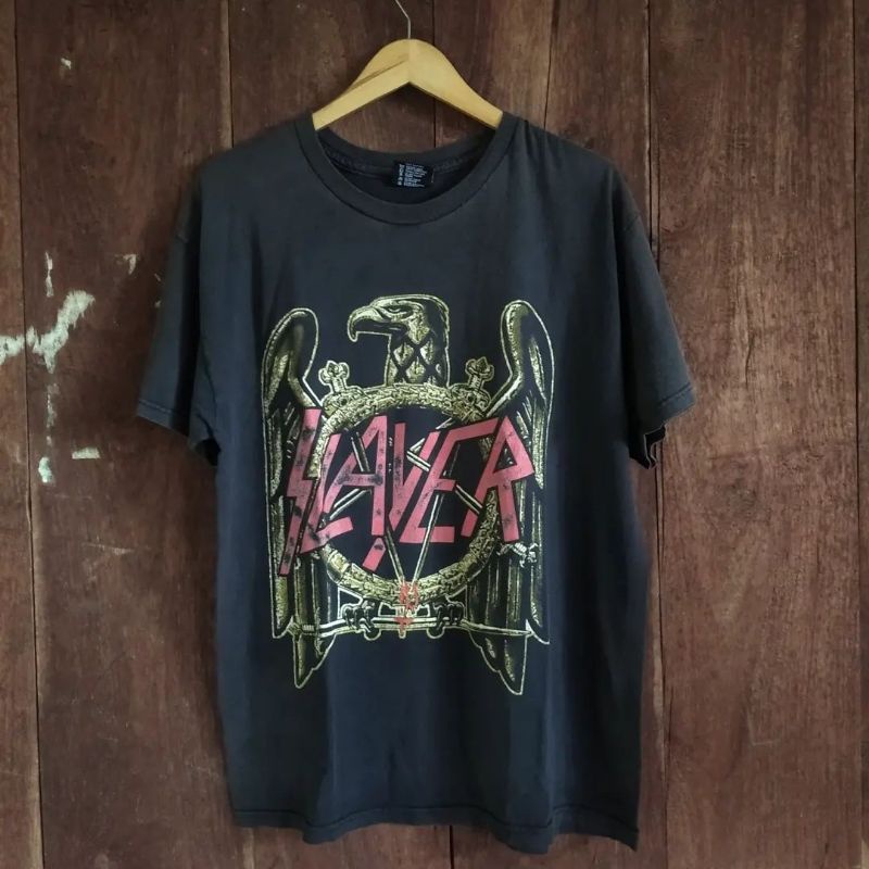 baju kaos band second slayer not metallica megadeth anthrax