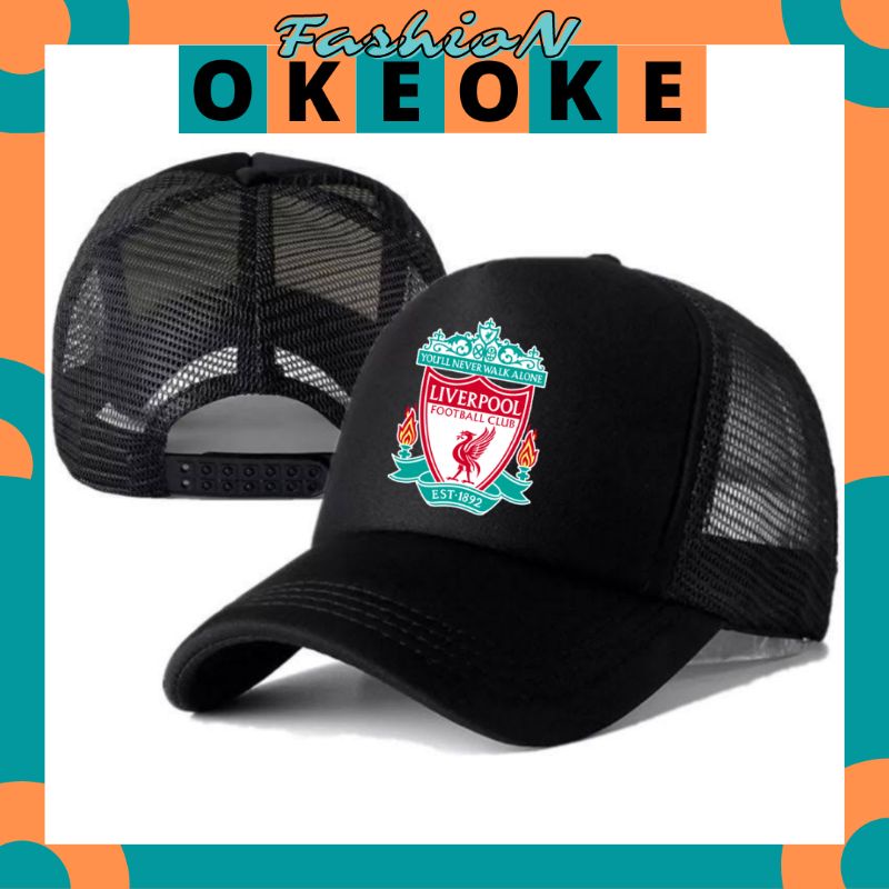 OkeOkeFashion Topi Trucker LIVERPOOL - Topi Distro LIVERPOOL Logo - Topi LIVERPOOL Premium - Topi Pr