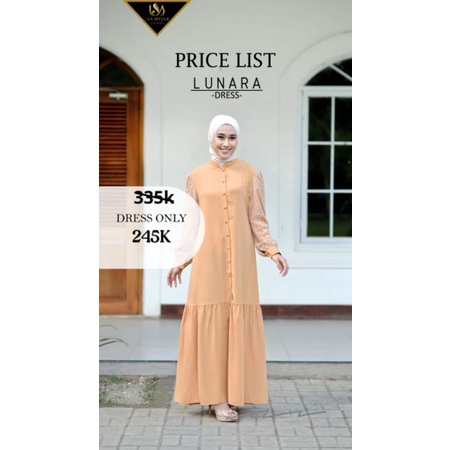 READY TO ORDER LUNARA DRESS BY ISA HIJAB ORIGINAL