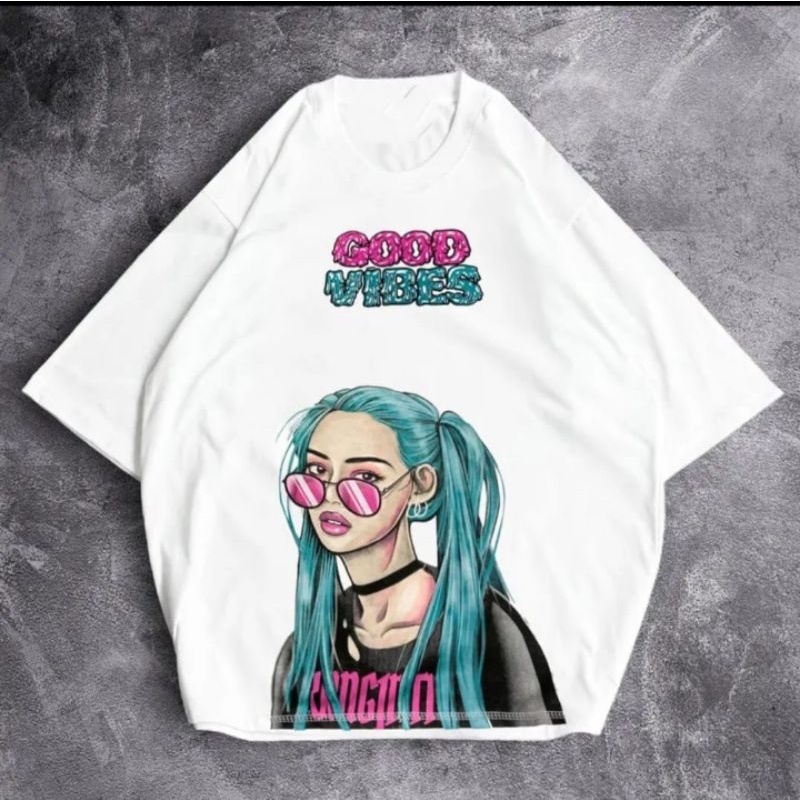 Kaos Oversize Wanita GOD VIBES