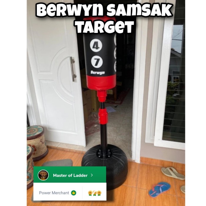 Silahkan Order] Berwyn stand Samsak Tinju Berdiri Adjustable/Tinggi bisa diatur Merah
