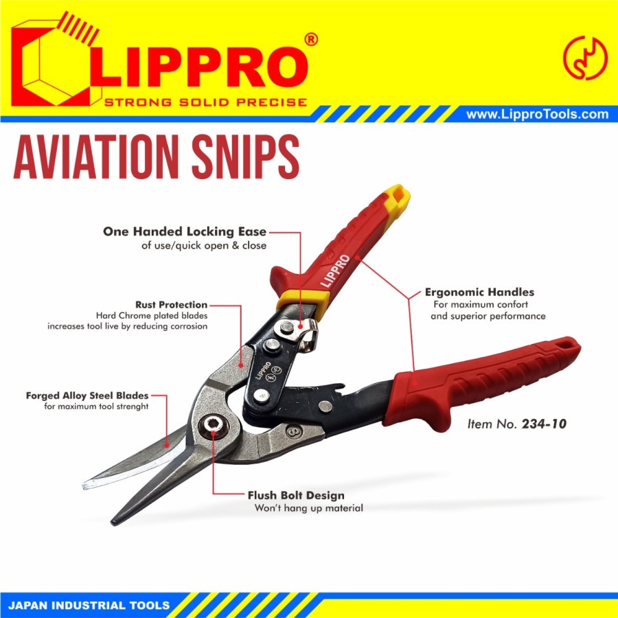 

Lippro Gunting Seng Plat Baja Ringan / Aviation Tin Snips 10" Inch