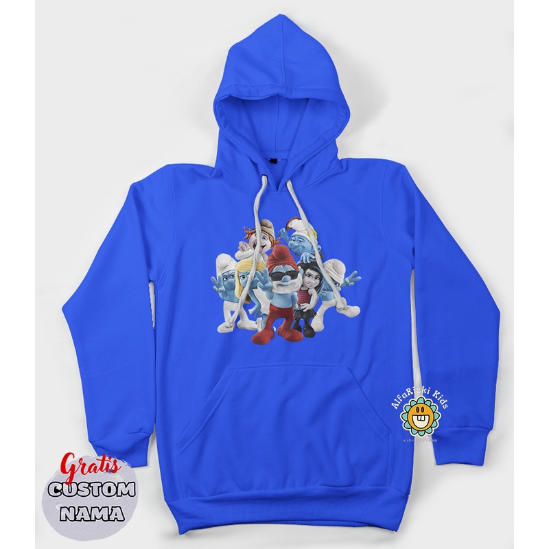 Jaket Anak - Hoodie The Smurfs Cartoon - Article 520